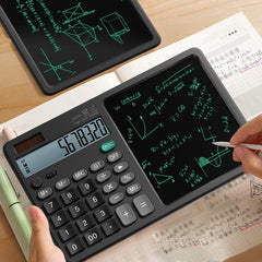 12-Digit Dual Power Calculator with LCD Writing Pad