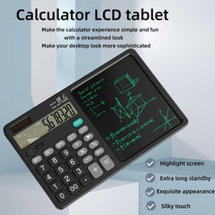 12-Digit Dual Power Calculator with LCD Writing Pad