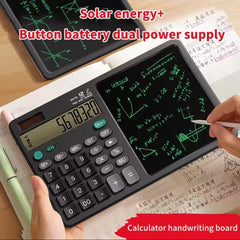 12-Digit Dual Power Calculator with LCD Writing Pad